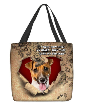 Jack Russell Terrier-Torn Cloth Tote Bag