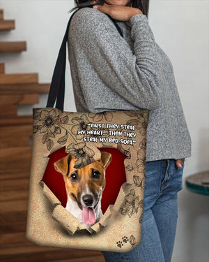 Jack Russell Terrier-Torn Cloth Tote Bag