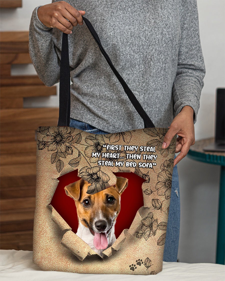 Jack Russell Terrier-Torn Cloth Tote Bag