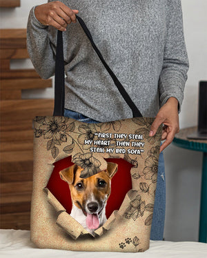 Jack Russell Terrier-Torn Cloth Tote Bag