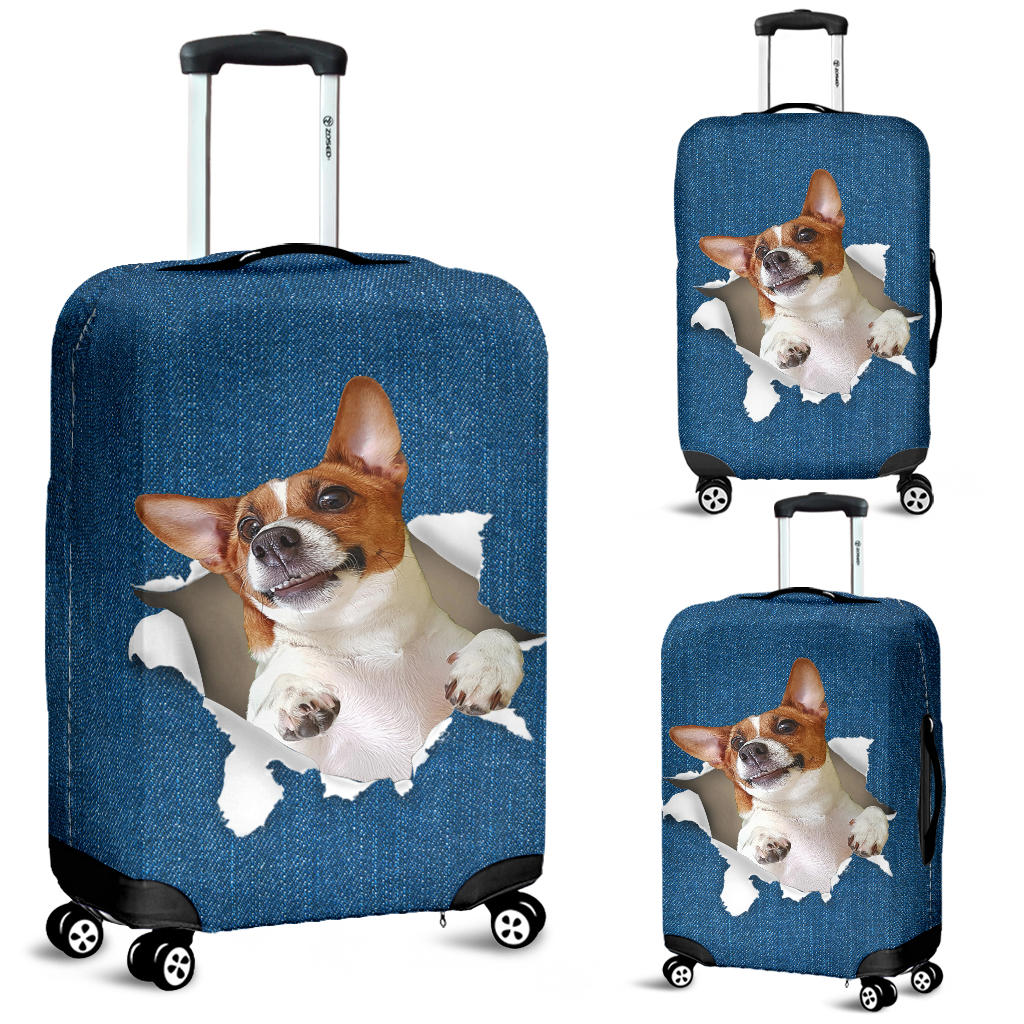 Jack Russell Terrier-Torn Paper Luggage Covers