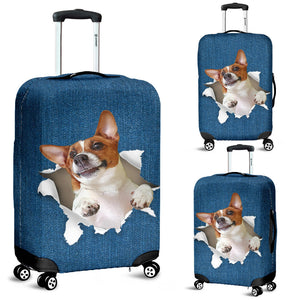Jack Russell Terrier-Torn Paper Luggage Covers