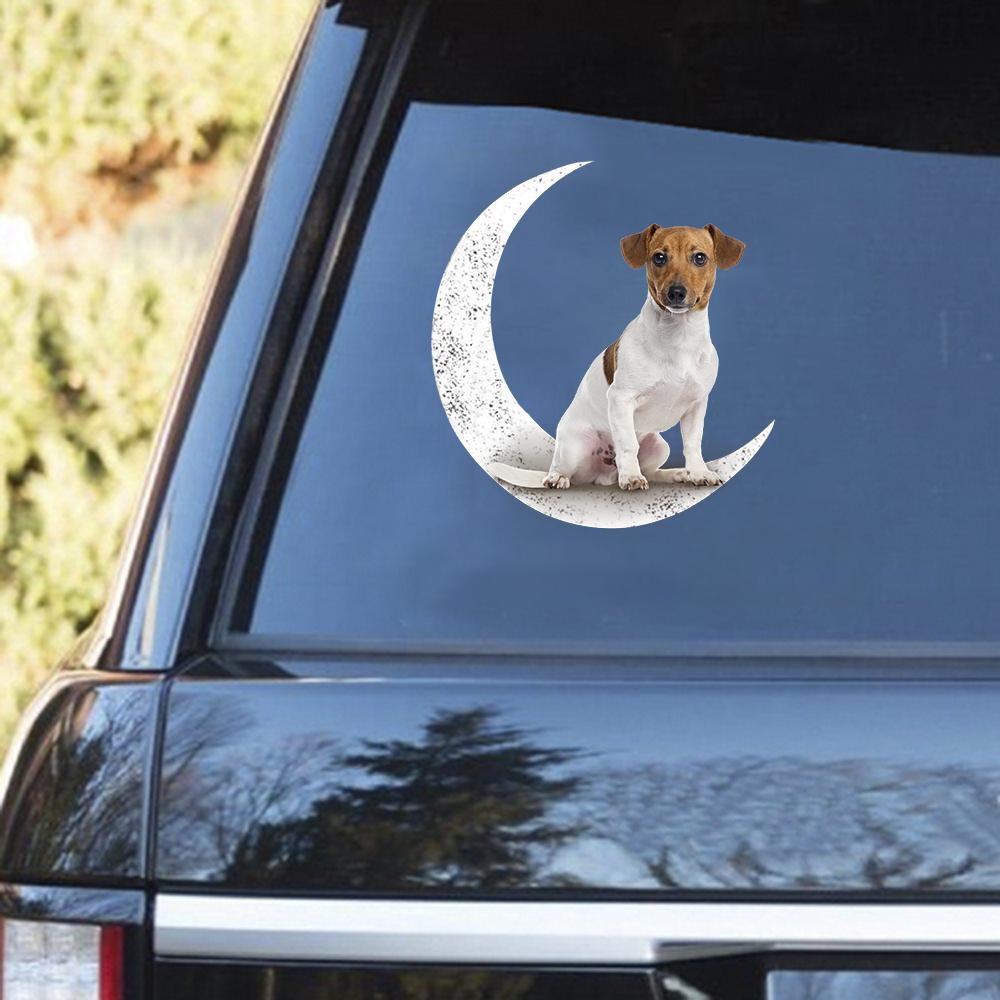 Jack Russell Terrier 8-Sit On The Moon Decal