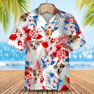 Jack Russell Terrier American Flag Hawaiian Shirt