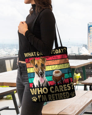 Jack Russell Terrier Who Cares-Cloth Tote Bag