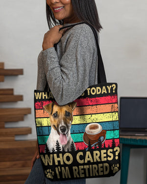 Jack Russell Terrier Who Cares-Cloth Tote Bag