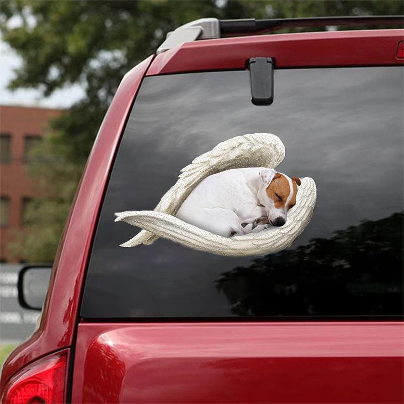 Jack Russell Terrier-sleeping angel CAR STICKER