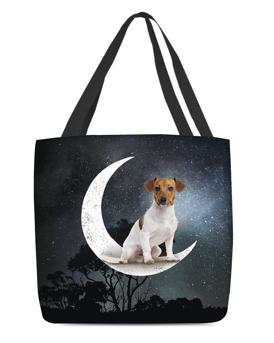 Jack Russell Terrier (8)-Sit On The Moon-Cloth Tote Bag