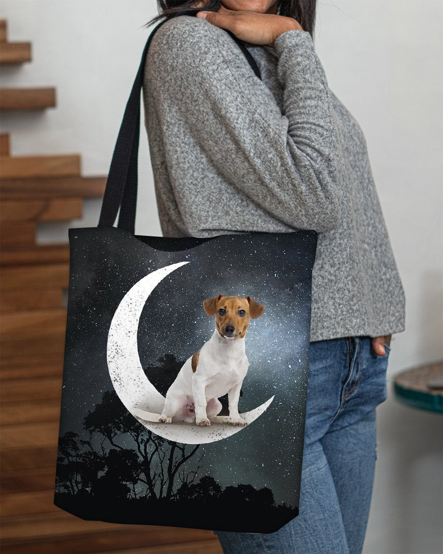 Jack Russell Terrier (8)-Sit On The Moon-Cloth Tote Bag