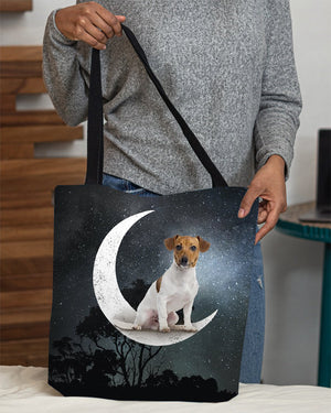 Jack Russell Terrier (8)-Sit On The Moon-Cloth Tote Bag