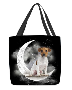 Jack Russell Terrier (8) Sit On The Moon With Starts-Cloth Tote Bag