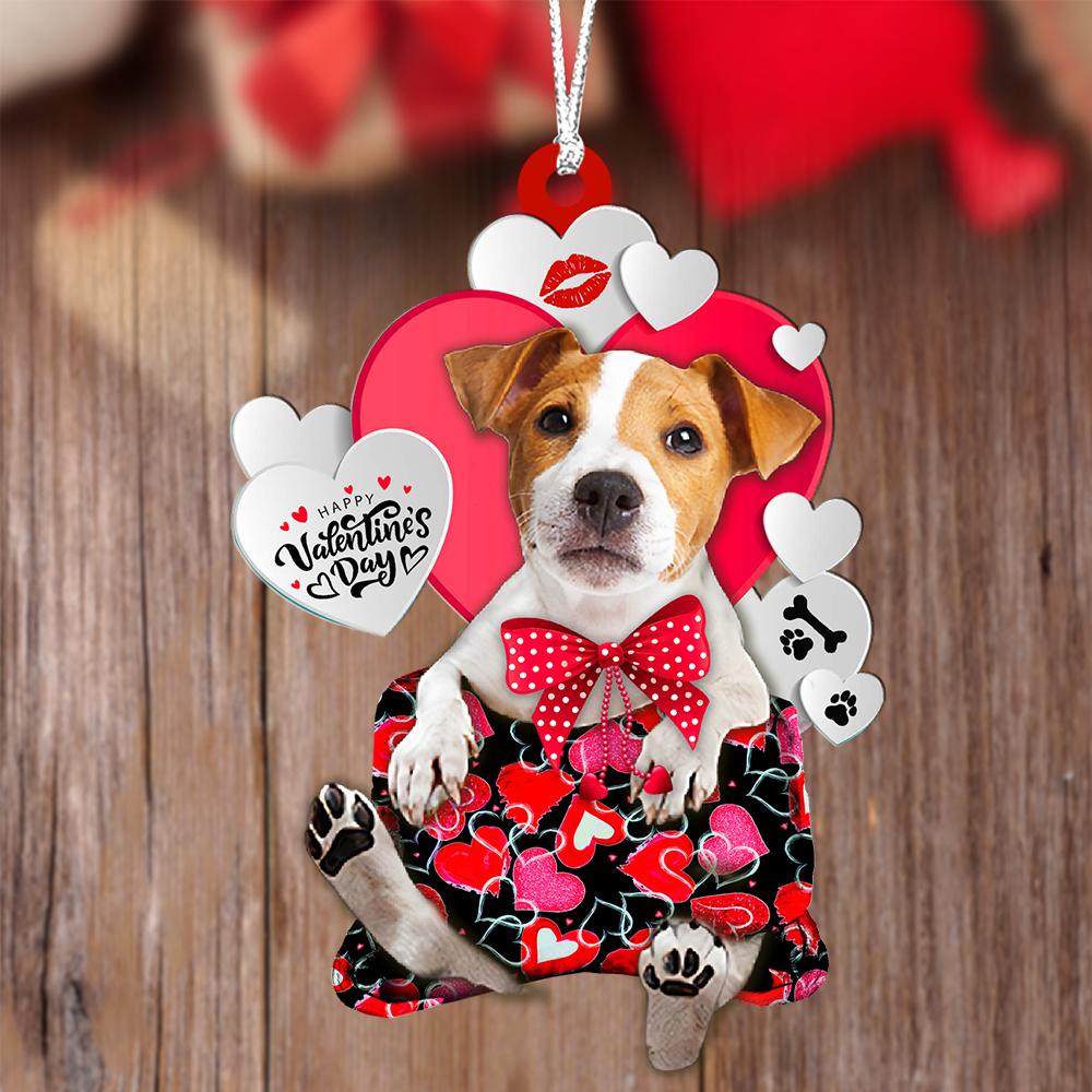 Jack Russell Valentine's Day Sleeping Bag-Two Sides Ornament