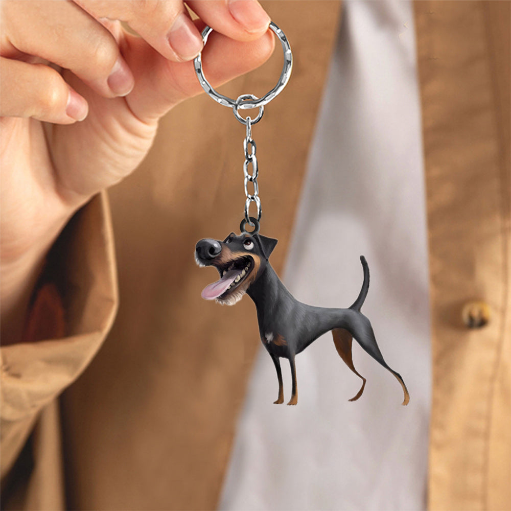 Jagdterrier-Look at me flat Acrylic Keychain