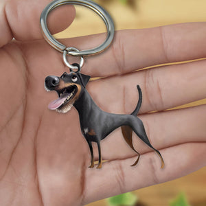 Jagdterrier-Look at me flat Acrylic Keychain