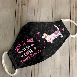 Just A Girl Who Loves Basset Hounds EZ07 3107 Face Mask