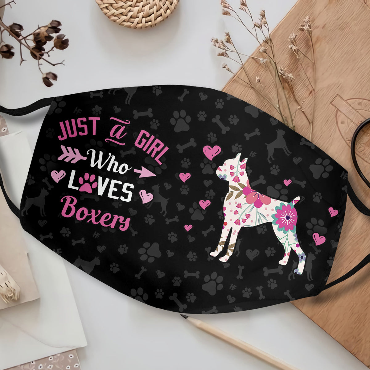Just A Girl Who Loves Boxers EZ07 2807 Face Mask