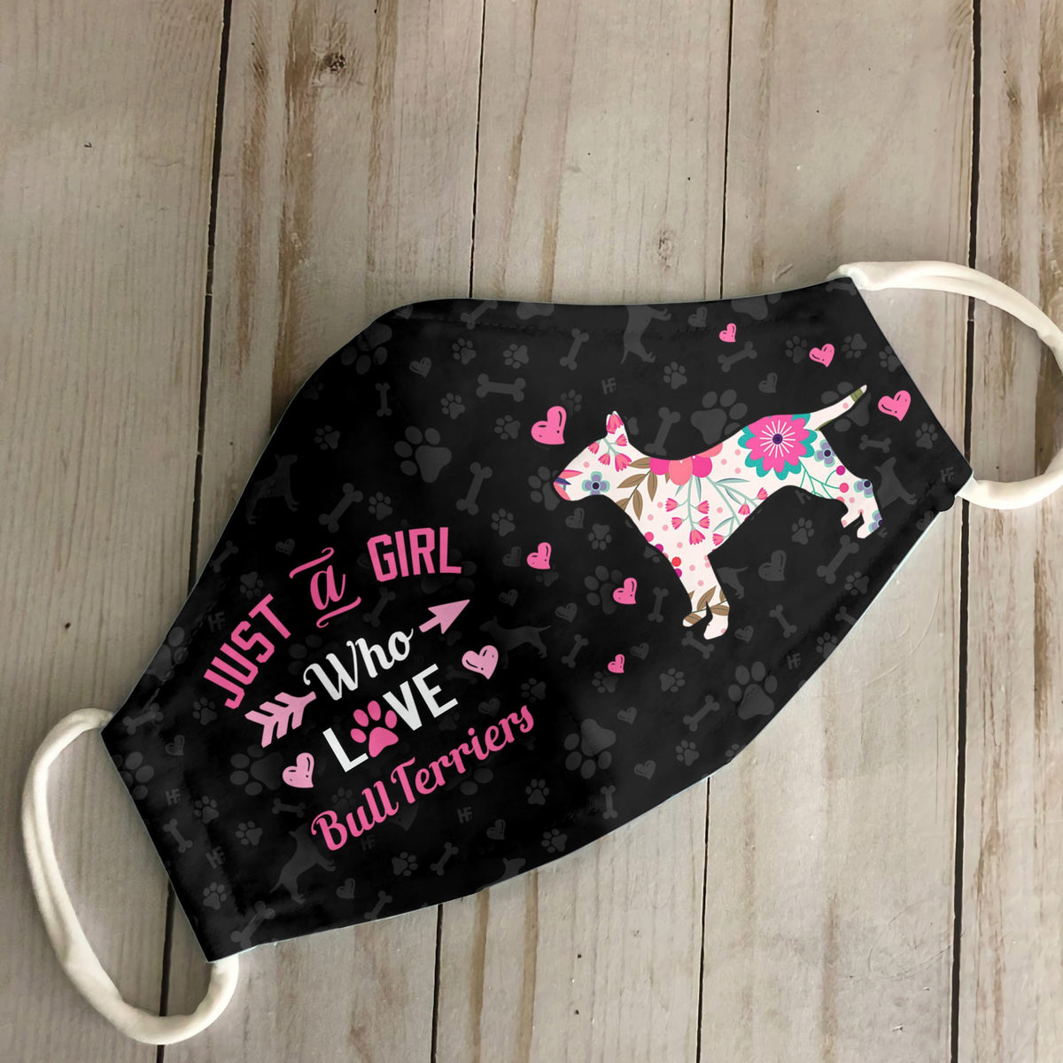 Just A Girl Who Loves Bull Terriers EZ07 3107 Face Mask