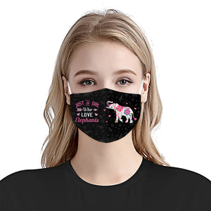 Just A Girl Who Loves Elephants EZ07 3107 Face Mask