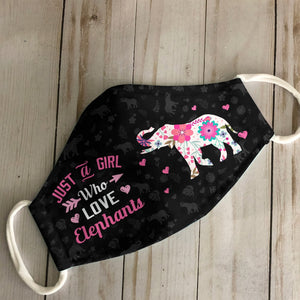 Just A Girl Who Loves Elephants EZ07 3107 Face Mask