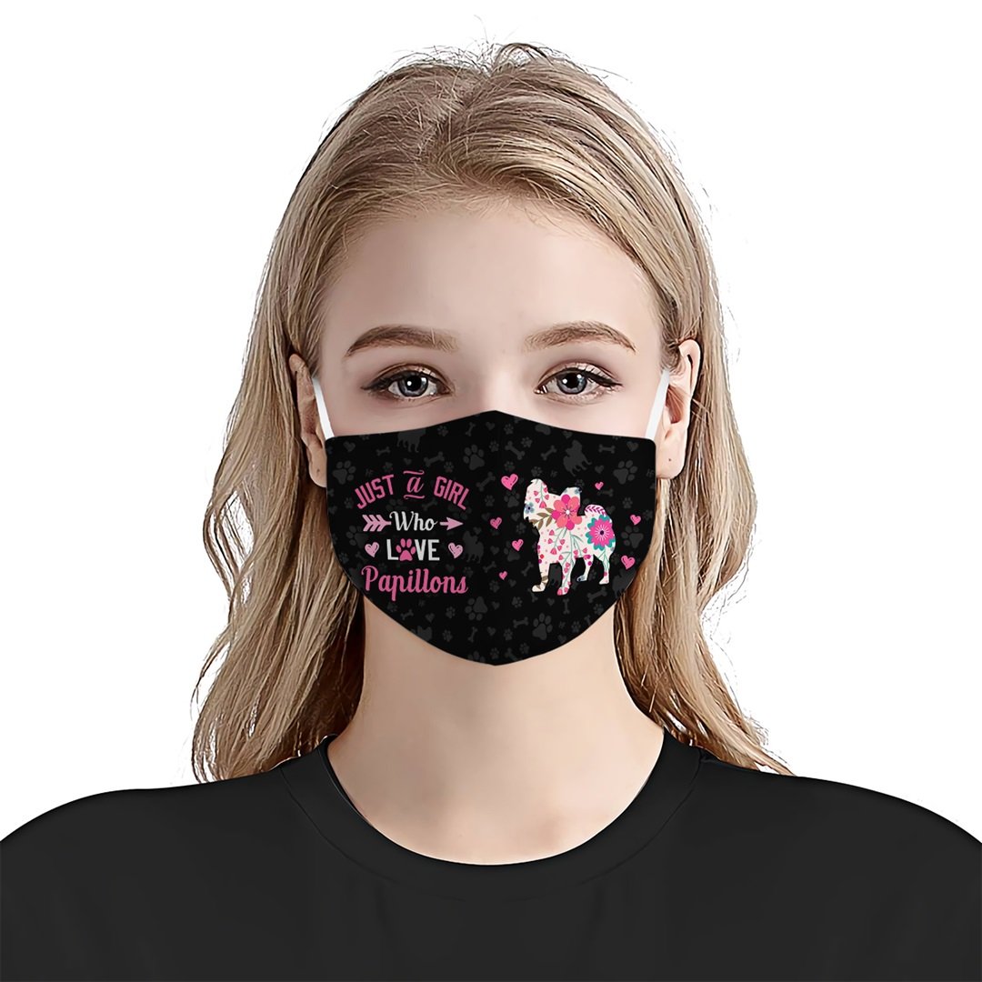 Just A Girl Who Loves Papillons EZ07 3107 Face Mask