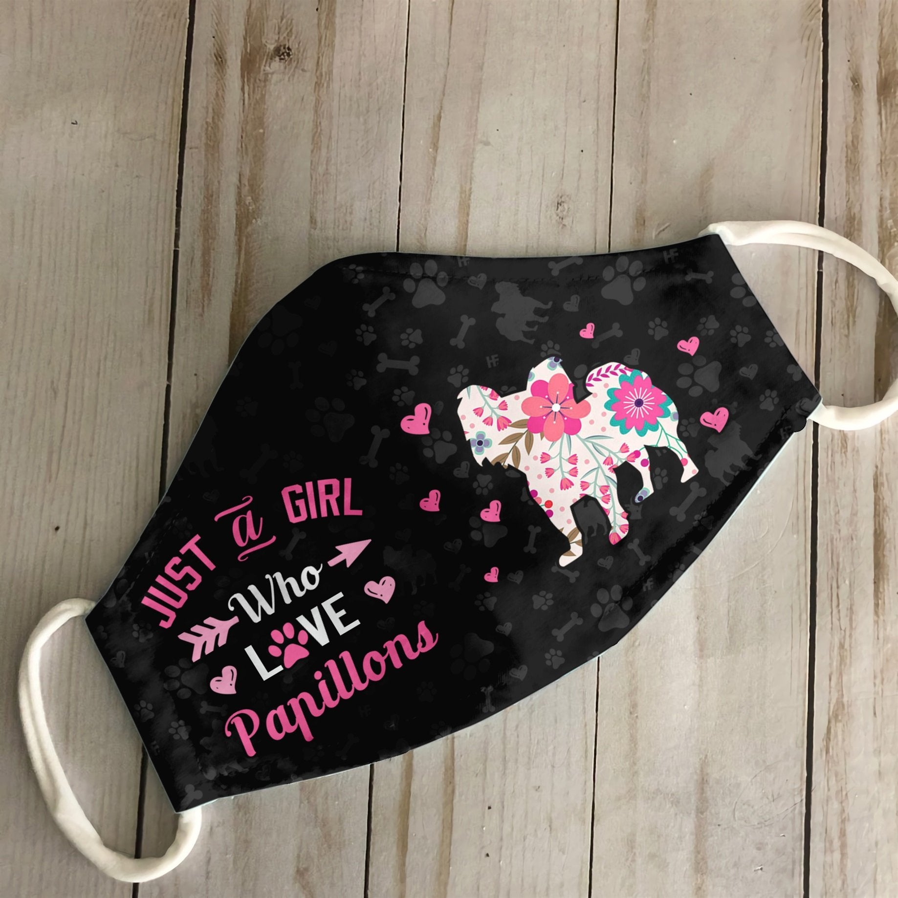 Just A Girl Who Loves Papillons EZ07 3107 Face Mask