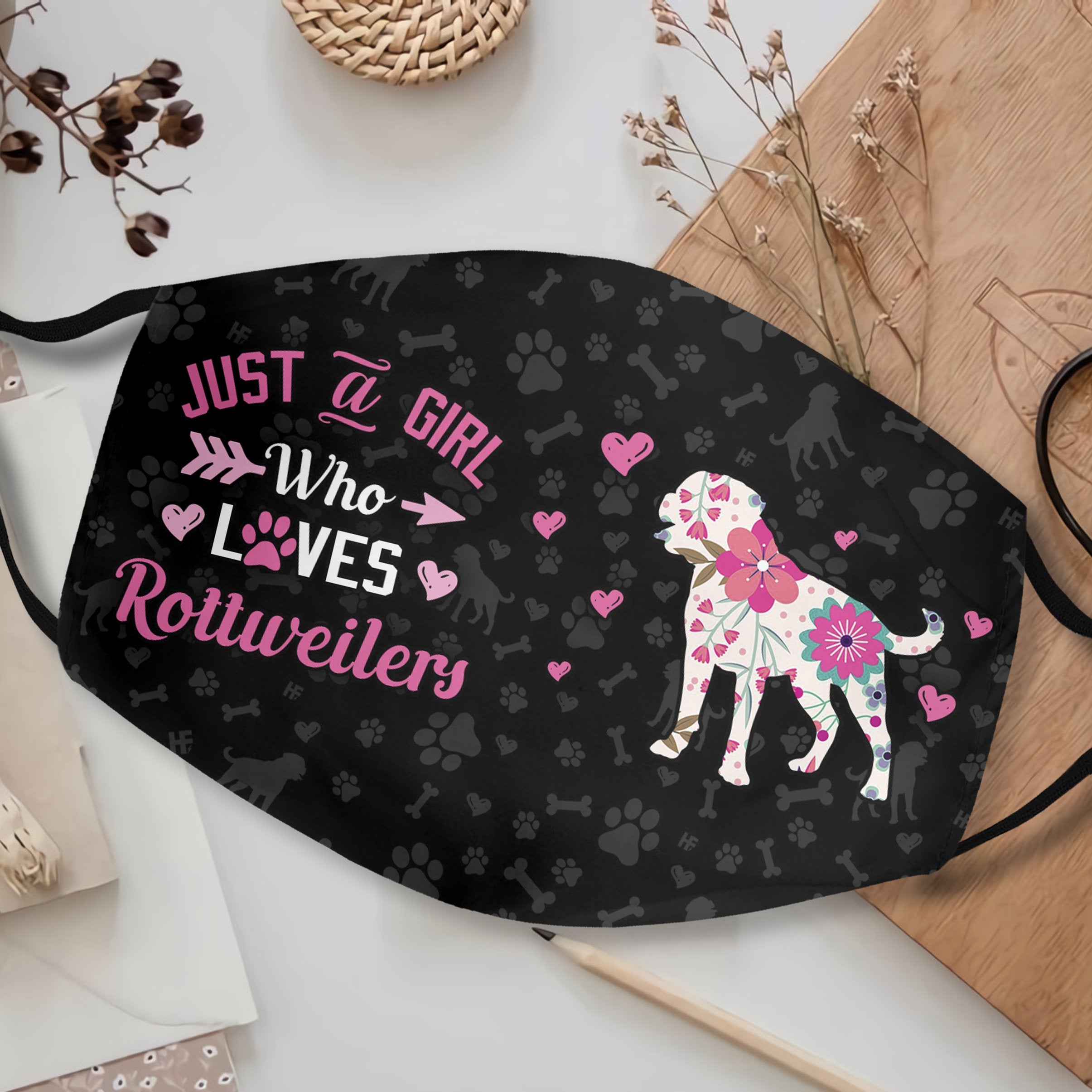 Just A Girl Who Loves Rottweilers EZ07 2807 Face Mask