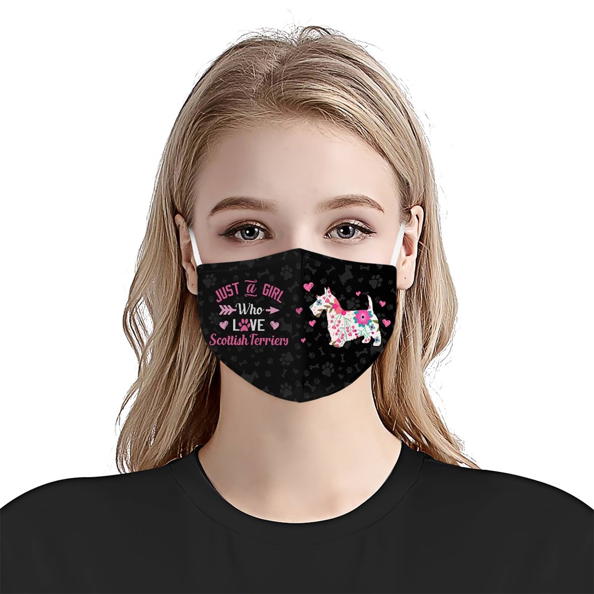 Just A Girl Who Loves Scottish Terriers EZ07 3107 Face Mask