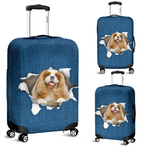 King Charles Spaniel-Torn Paper Luggage Covers