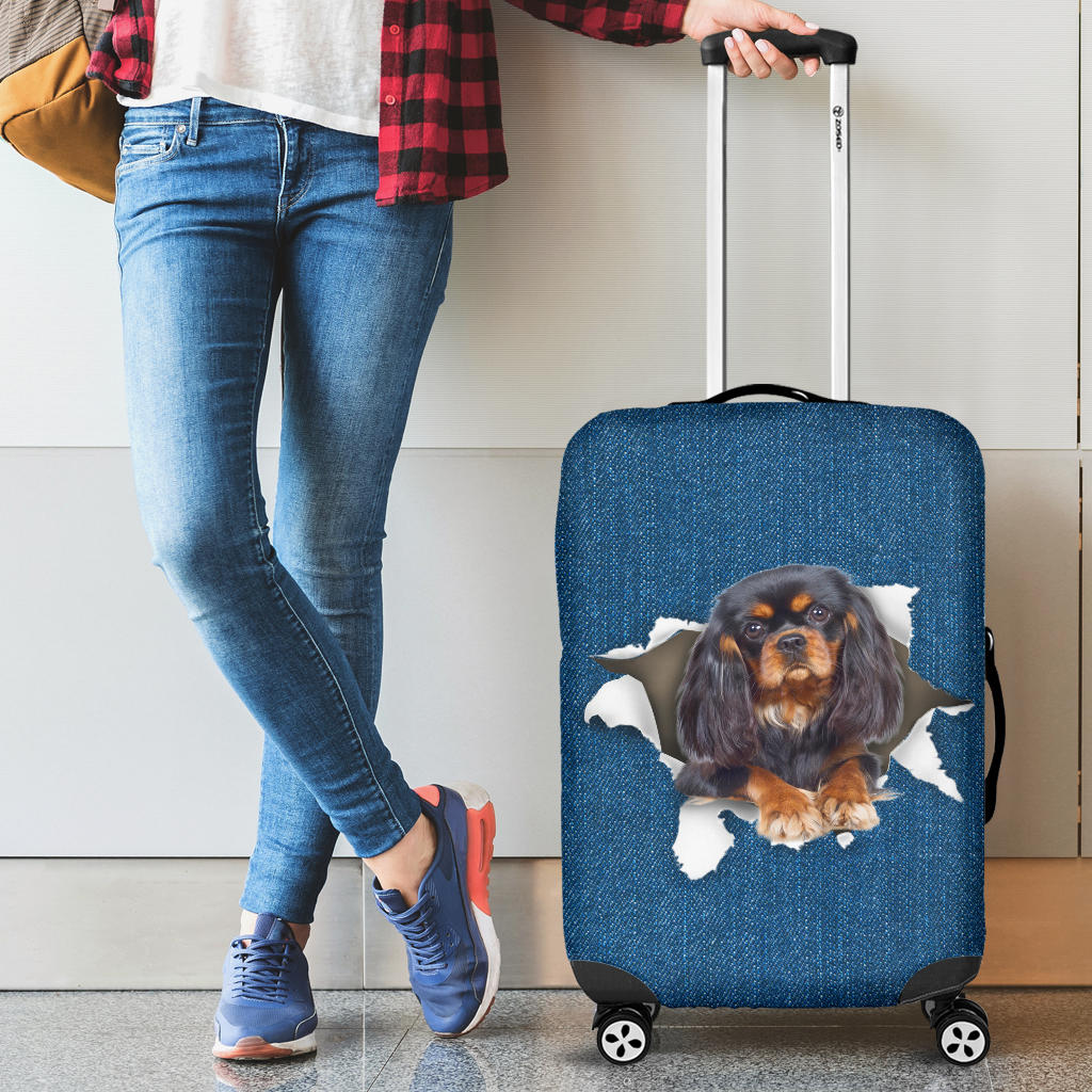 King Charles Spaniel 3-Torn Paper Luggage Covers