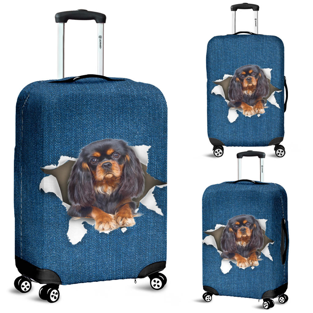 King Charles Spaniel 3-Torn Paper Luggage Covers