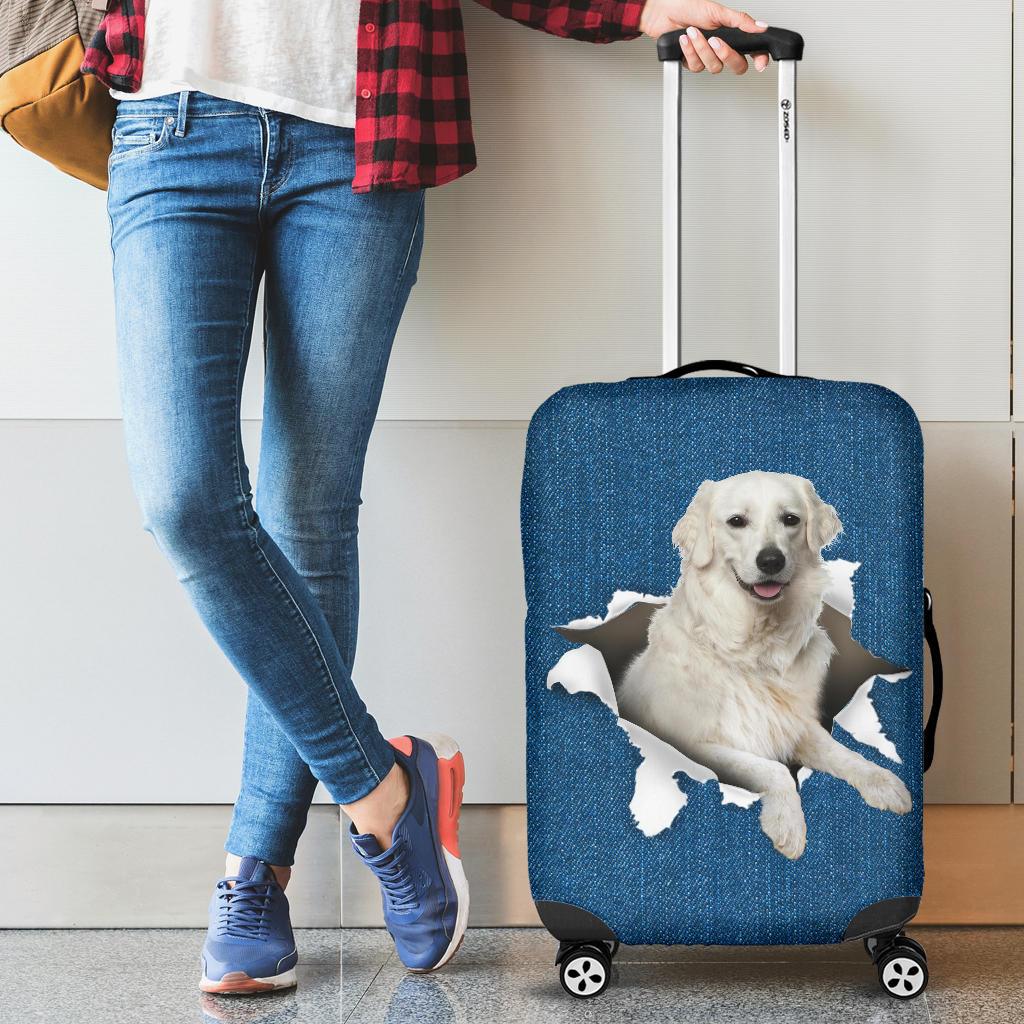 Kuvasz-Torn Paper Luggage Covers