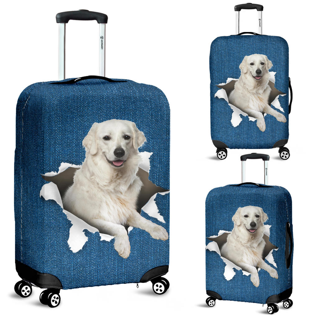 Kuvasz-Torn Paper Luggage Covers