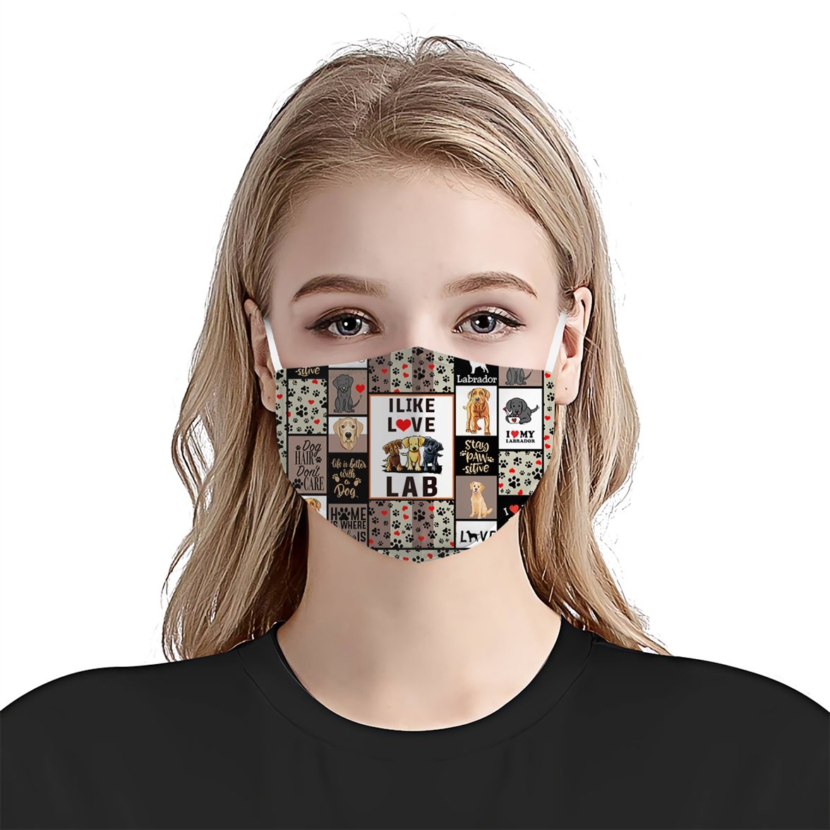 LIKE LOVE LAB LABRADOR RETRIEVER EZ15 3007 Face Mask