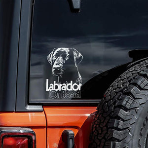 Labrado2 on Board-Car Window Sticker-Dog Sign Decal