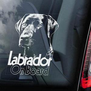 Labrado2 on Board-Car Window Sticker-Dog Sign Decal