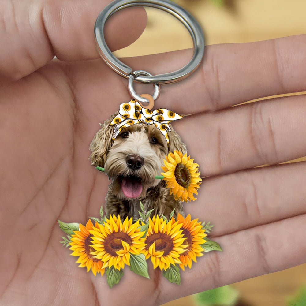 Labradoodle-Dog Mom Keychain