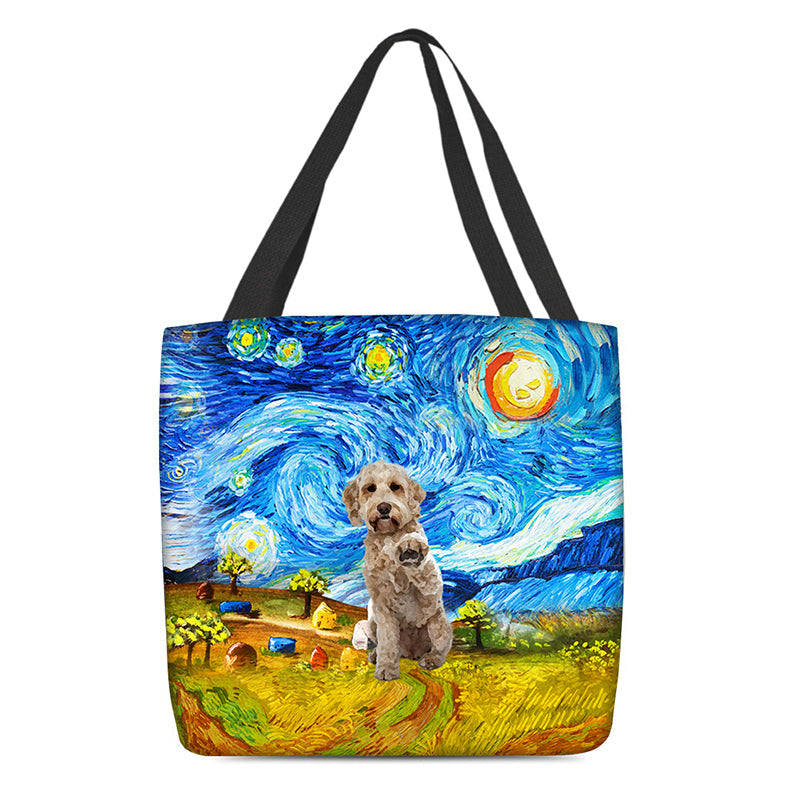 Labradoodle-Oil Painting-Cloth Tote Bag