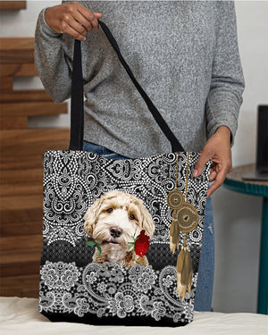 Labradoodle-Rose Cloth Tote Bag