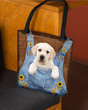 Labradoodle 1 And Sunflower-Cloth Tote Bag