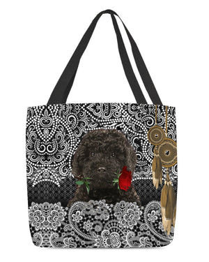 Labradoodle 3-Rose Cloth Tote Bag