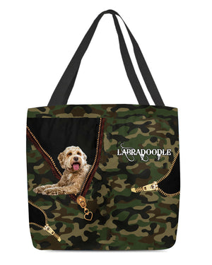 Labradoodle Camo Cloth Tote Bag