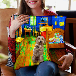 Labradoodle In the Bedroom-Pillow Case