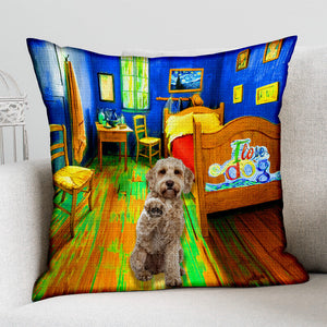 Labradoodle In the Bedroom-Pillow Case