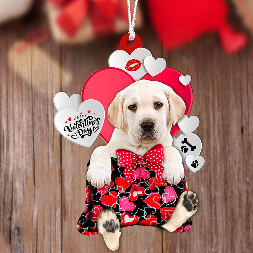 Labradoodle Valentine's Day Sleeping Bag-Two Sides Ornament