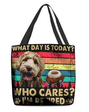 Labradoodle Who Cares-Cloth Tote Bag