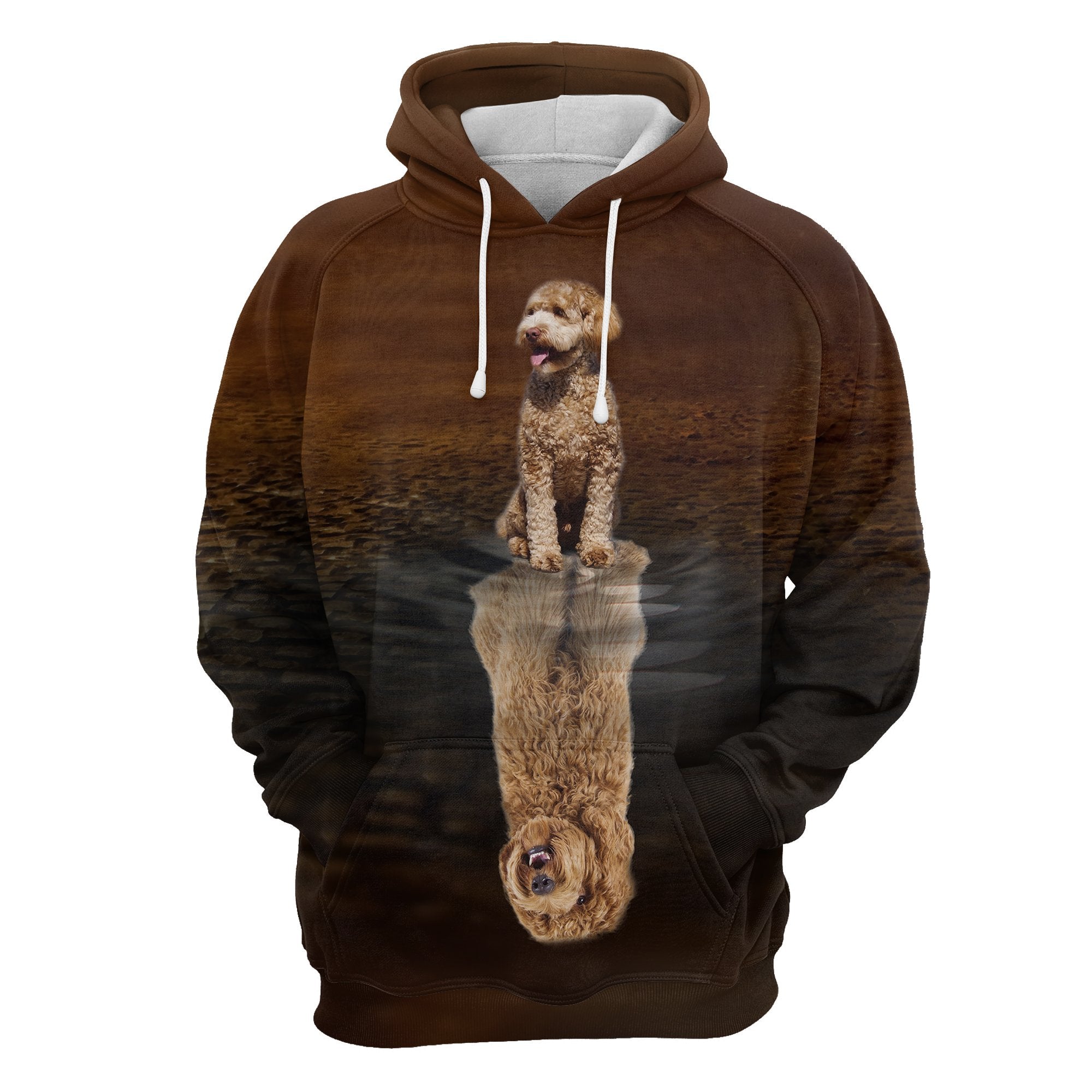 Cute Labradoodle Reflection All Over Hoodie