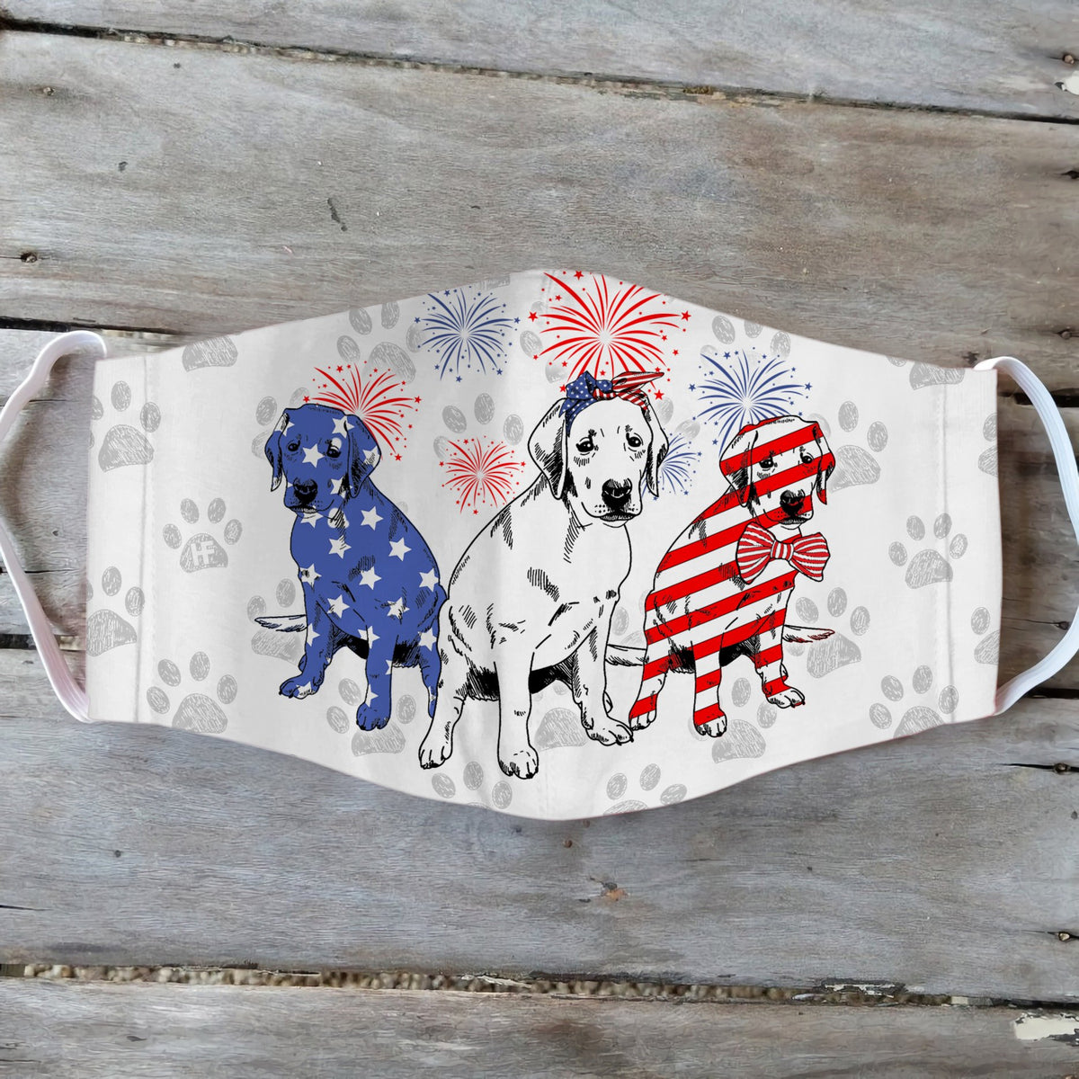 Labrador 4th Of July EZ01 1405 Face Mask