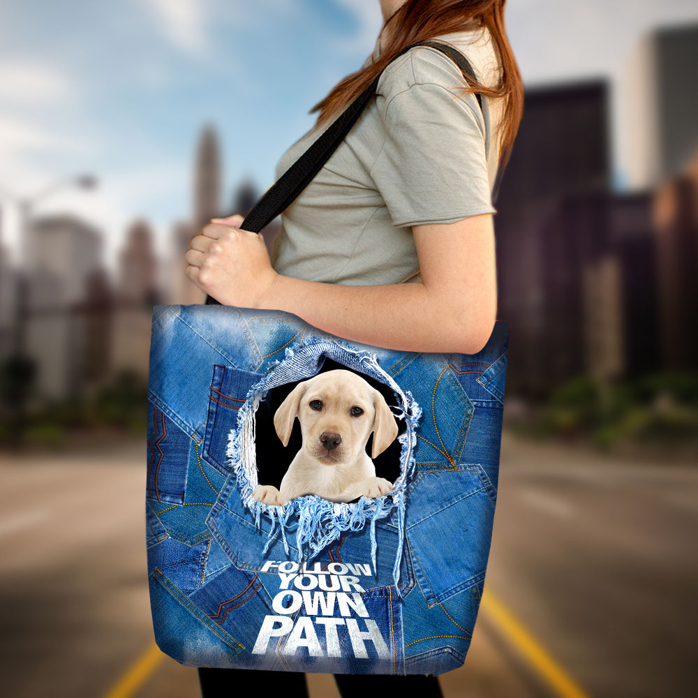 Labrador -Follow Your Own Path-Cloth Tote Bag