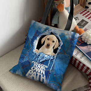 Labrador -Follow Your Own Path-Cloth Tote Bag