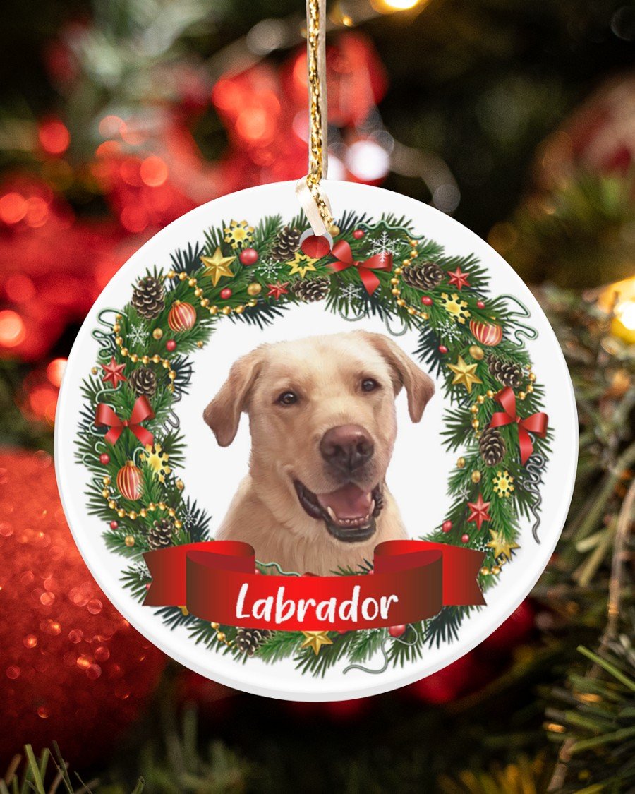 Labrador-Noel Circle-Two Sided Ornament